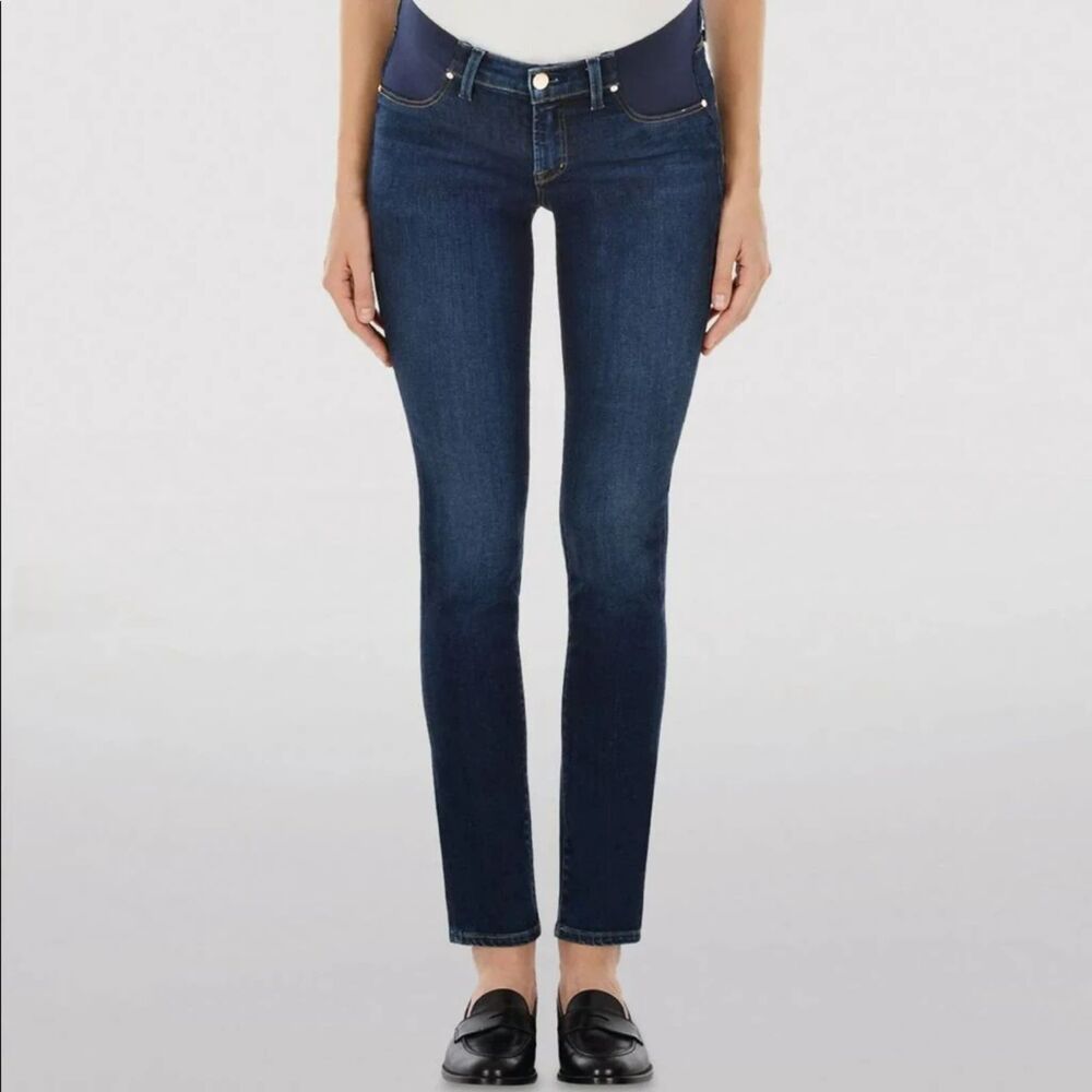 JBRAND J BRAND MAMA J DARK WASH SKINNY LEG MATERNITY JEANS SIZE 28
